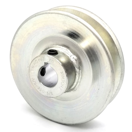 TERRE PRODUCTS V-Groove Drive Pulley - 3.5'' Dia. - 5/8'' Bore - Steel 235058
